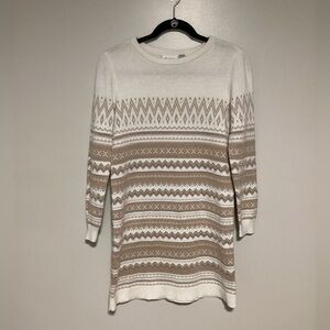 Place Sweater Women Size 16 Cotton Acrylic Cream Fall Winter